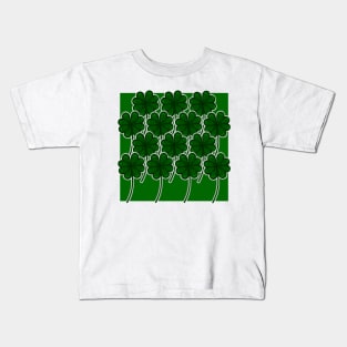 Simple Shamrock  Pattern for Saint Patricks Day Kids T-Shirt